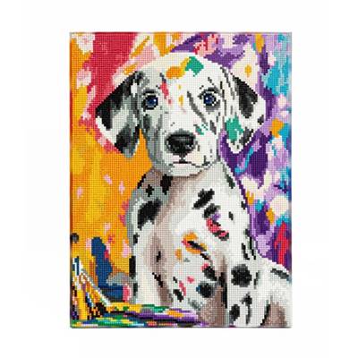 KIT BRODERIE DIAMANT DOTZ - DALMATIAN PUP AVEC CADRE