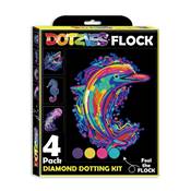 KIT BRODERIE DIAMANT DOTZIES FLOCK - 4 VIES MARINES