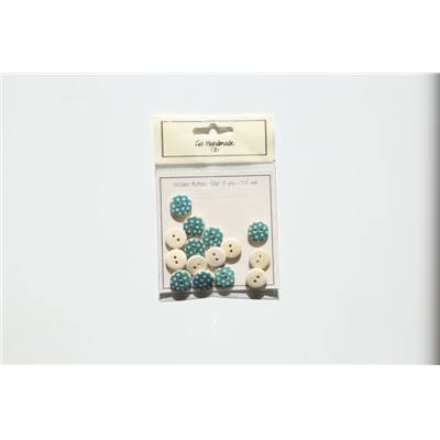 LOT 15 BOUTONS BOIS GRIS - STAR DESIGN - 15 MM