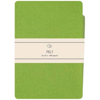 COUPON FEUTRINE POLYESTER 50 X 70 CM - VERT CLAIR