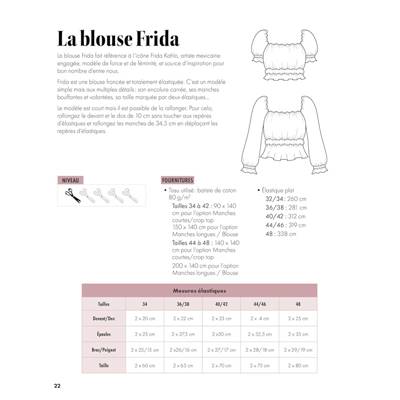 BLOUSES & CHEMISES - 11 MODELES ROMANTIQUES - PATRONS A TAILLE REELLE