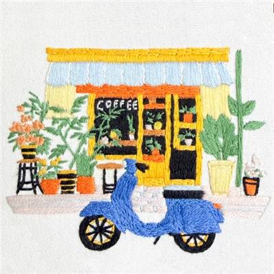 KIT BRODERIE AVEC TAMBOUR 15 CM - DOLCE VITA