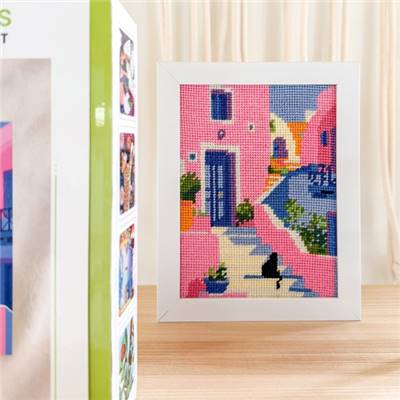 KIT CANEVAS COMPLET - DESSIN 15 X 20 CM - ESCALIER MEDITERRANEEN