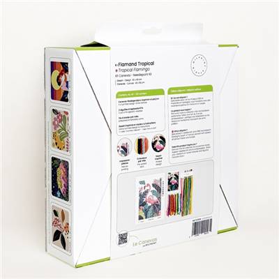 KIT CANEVAS COMPLET - DESSIN 30 X 40 CM - FLAMAND TROPICAL