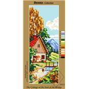 CANEVAS ANTIQUE HANDPAINTED 18 X 50 CM - CHALET  LA MONTAGNE