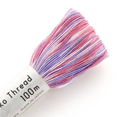 FIL SASHIKO DEGRADE - COL 192 - ROSE - LOT DE 3 ECH. DE 100 M