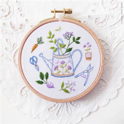 GARDEN TOOLS - KIT BRODERIE 16X16CM - TAMBOUR NON INCLUS - TAMAR NY
