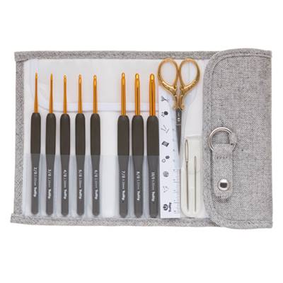 SET CROCHETS ETIMO PREMIUM GOLD MANCHES ERGONOMIQUES - TULIP