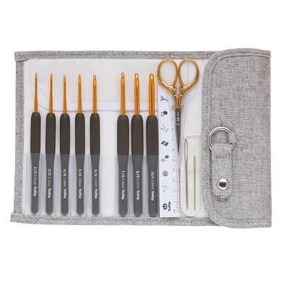 KIT CROCHETS ETIMO PREMIUM GOLD MANCHES ERGONOMIQUES - TULIP