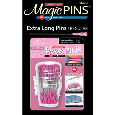 EPINGLES EXTRA LONGUE "REGULAR" MAGIC PINS - BOITE DE 50