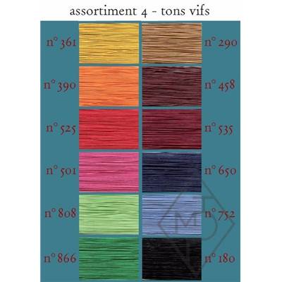 FIL A GANT ET APPLICATION COTON-ASSORT. N°4 - 12 BOB. TONS VIFS