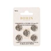 BOUT.PRESSION A COUDRE ARGENT 30MM - BLISTER DE 2