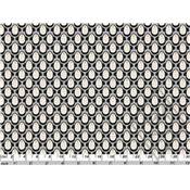 TISSU JERSEY PINGOUINS GRIS -155 cm-p de 4 m environ
