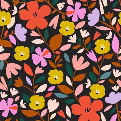 TISSU DASHWOOD STUDIO - BOLD & BLOOM 2051 - VISCOSE - 145 CM 