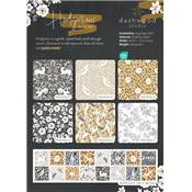 TISSU DASHWOOD STUDIO HEDGEROW 2618 -8X2 BLOCKS 12.5CM  COTON 110 CM