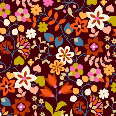 TISSU DASHWOOD STUDIO - TAPESTRY 2395 BURGUNDY - VISCOSE - 145 CM 