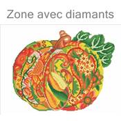 KIT BRODERIE DIAMANT - CITROUILLE AUX REFLETS AMBRE