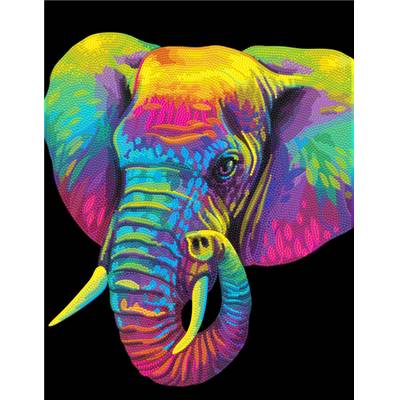 KIT BRODERIE DIAMANT NEON NOIR - ELEPHANT