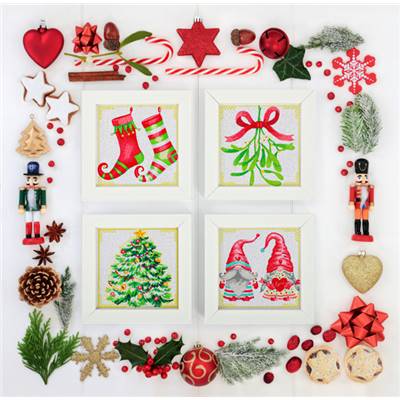 KIT BRODERIE DIAMANT MINI DOTZ - CHRISTMAS JOY - PACK 4 DESSINS