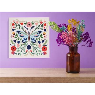 KIT BRODERIE DIAMANT DOTZ - FLORAL FLUTTER AVEC CADRE