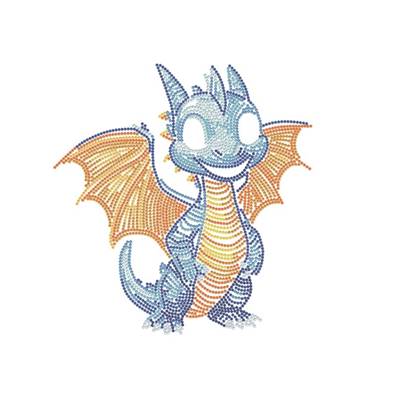 KIT BRODERIE DIAMANT DOTZ - BLUE DRAGON AVEC CADRE