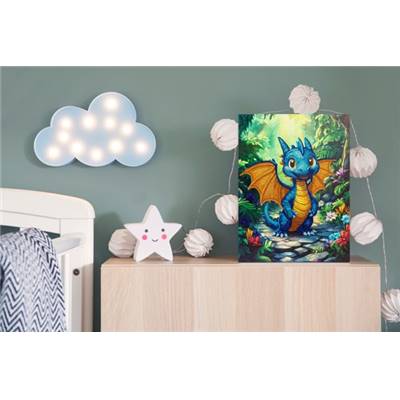KIT BRODERIE DIAMANT DOTZ - BLUE DRAGON AVEC CADRE