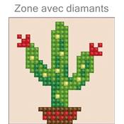 KIT BRODERIE DIAMANT - LE CACTUS - LIVRE AVEC CADRE