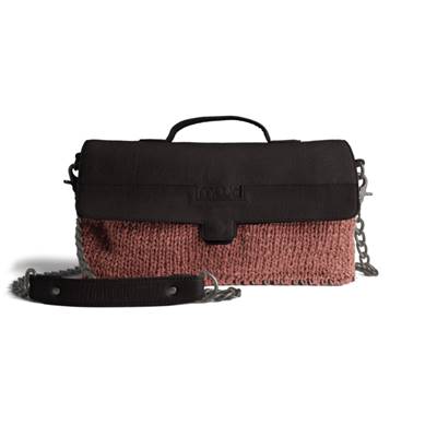 KIT HAUMEA BAG MUUD - CUIR NOIR - COULEUR DARK OLD ROSE