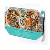 KIT BRODERIE DIAMANT SQUARES - TIGERS - PRE-ENCADRE