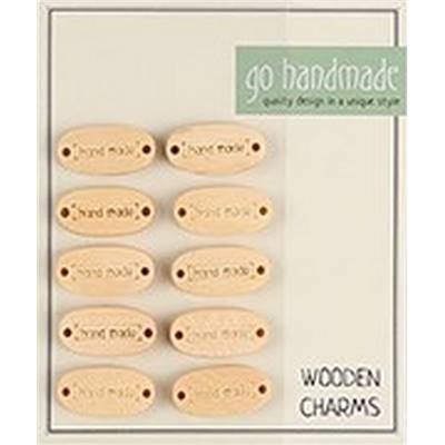 CHARM EN BOIS ''HAND MADE'' - LOT DE 10 PCS