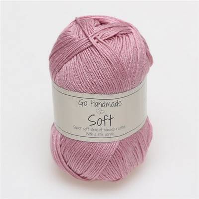 FIL A TRICOTER GOHANDMADE SOFT - VIEUX ROSE - PELOTE 50 G