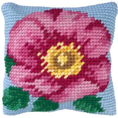 COUSSIN TAPISSERIE LADYBIRD - ROSE SAUVAGE - 22 X 22 CM