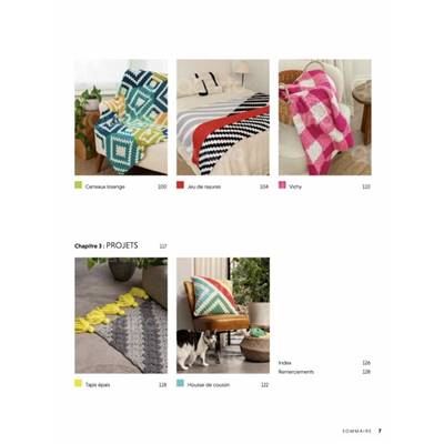PLAIDS AU CROCHET - 18 MODELES A CROCHETER EN DIAGONALE