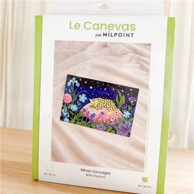 KIT CANEVAS COMPLET - DESSIN 20 X 30 CM - REVES SAUVAGES