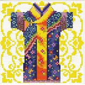 NO COUNT CROSS STITCH - KIMONO BLEU POUR MONSIEUR