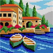 KIT CANEVAS SLOWCRAFT 26 X 26 CM - LAC DE COME