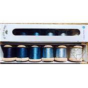 PACK 6 NUANCES SOIE PERLEE - BLEU