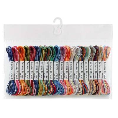 COLLECTION FIL SASHIKO MULTI - LOT 20 MINI ECHEVETTES ASSORTIES DE 5M