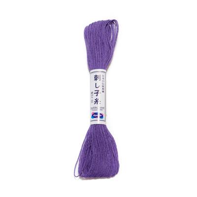 FIL SASHIKO UNI - COL 19 - VIOLET - LOT DE 6 ECH. DE 20 M