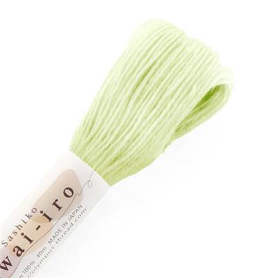 FIL SASHIKO PASTEL UNI - COL A12 - CITRON - LOT 6 ECH. DE 40 M