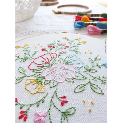 BOUQUET OF FLOWERS - KIT BRODERIE 21X21CM - TAMBOUR NON INCLUS