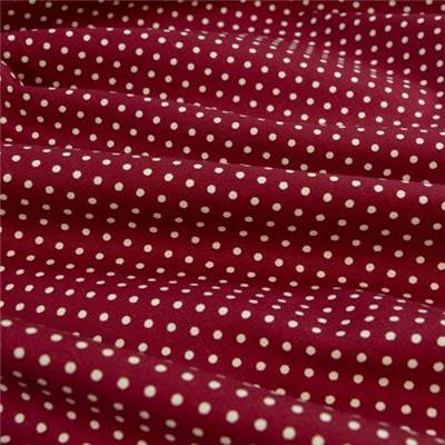 TISSU A POIS - ROUGE - 112 CM - 100% COTON - MINI 5 METRES