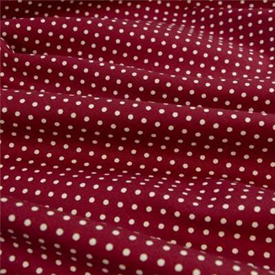 TISSU A POIS - ROUGE - 112 CM - 100% COTON - MINI 5 METRES