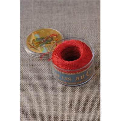 FIL DE LIN GLACE ROUGE VIF - BOITE 10 CAPSULES N°40 DE 50 M