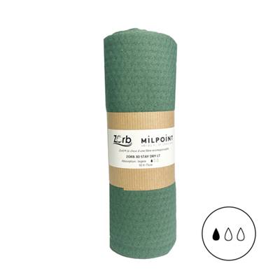 COUPON ABSORBANT LEGER LT- ZORB®3D STAY DRY 50X75CM-VERT ANTIMICR.