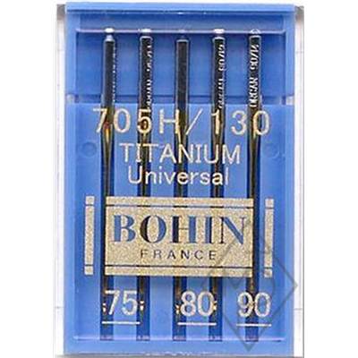 AIGUILLES MACHINE BOHIN TALON PLAT TITANIUM AM705 75/90 - ETUI DE 5