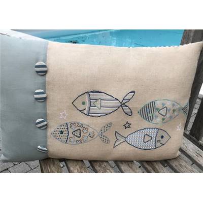 KIT COUSSIN POISSONS - DIMENSIONS FINIES 50 x 35 cm environ 