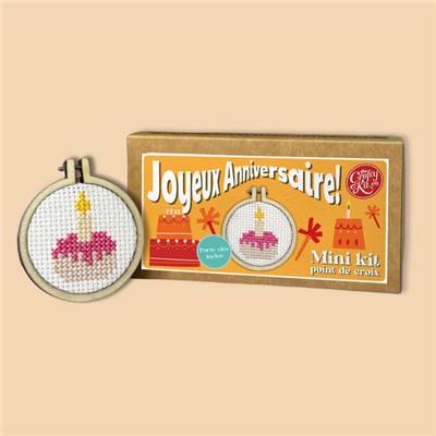 MINI KIT POINT DE CROIX - JOYEUX ANNIVERSAIRE !
