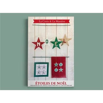 MINI CAHIER VINYLE LAQUE OU CARTON PERFORE OU LIN - ETOILES DE NOEL