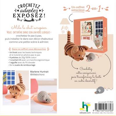 COFFRET CROCHETEZ ADOPTEZ EXPOSEZ ! MILO LE CHAT EUROPEEN